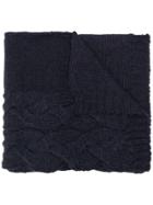 Semicouture Chunky Knit Scarf - Blue