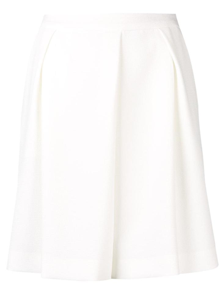 Emporio Armani Classic Pleated Skorts - White