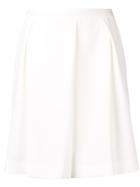 Emporio Armani Classic Pleated Skorts - White