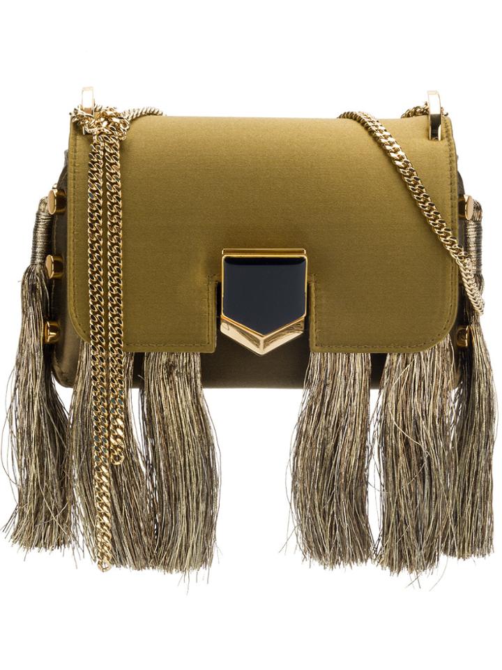 Jimmy Choo Lockett Mini Bag With Tassels - Green