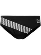 Ea7 Emporio Armani Stripe Logo Swim Briefs - Black