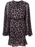 Giambattista Valli - Floral Print Sheer Dress - Women - Silk/viscose/cotton - 42, Black, Silk/viscose/cotton
