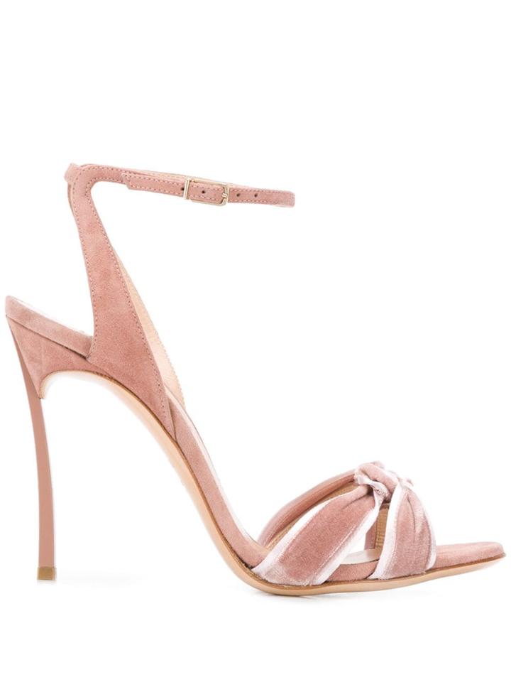 Casadei Knot Front Heeled Sandals - Pink