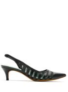 Blue Bird Shoes Giobbi Panelled Slingback Pumps - Black
