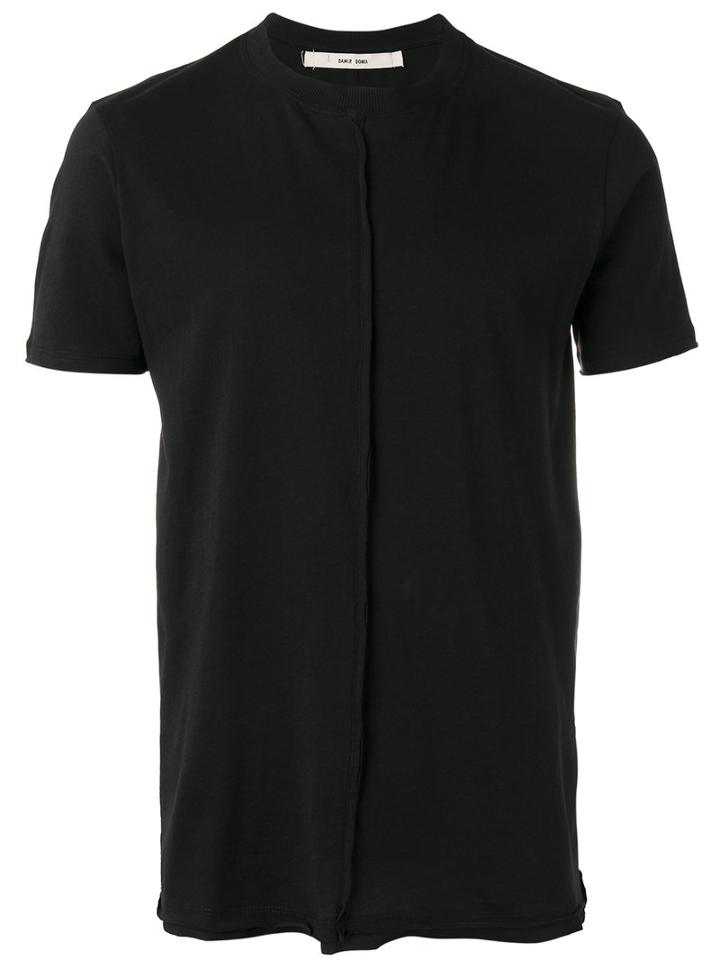 Damir Doma Front Seam T-shirt, Men's, Size: Medium, Black, Cotton