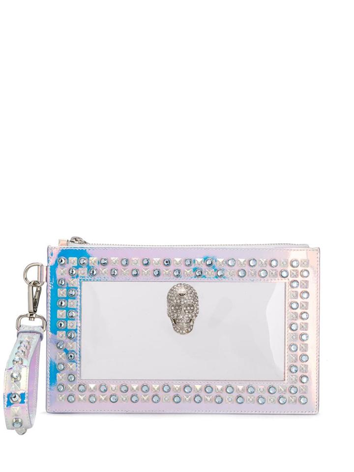 Philipp Plein Studs Clutch - Neutrals