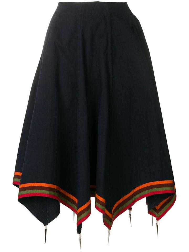 Jw Anderson Navy Umbrella Skirt - Blue