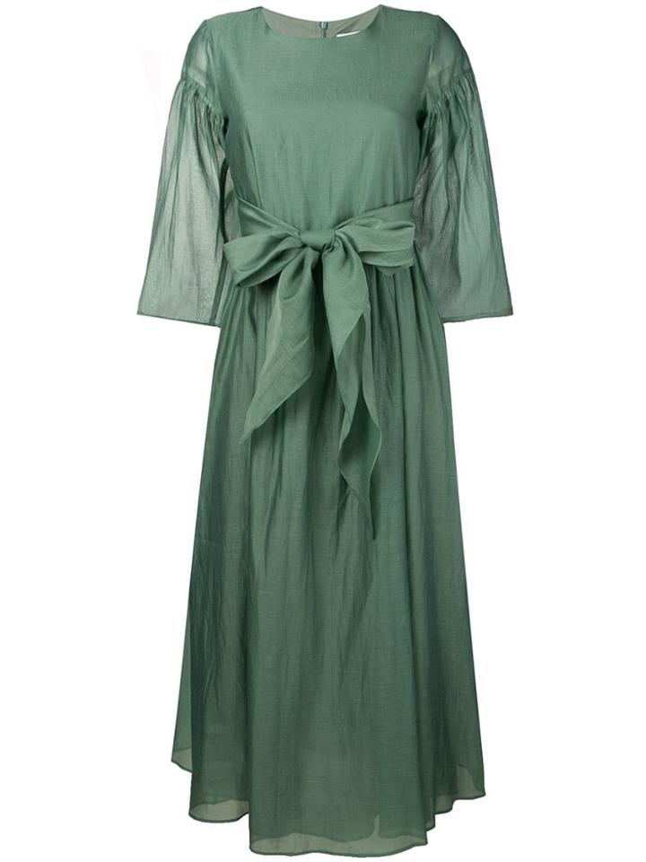 's Max Mara Tie Waist Maxi Dress - Green