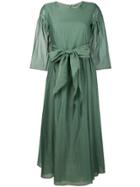 's Max Mara Tie Waist Maxi Dress - Green