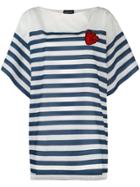 Dsquared2 Striped Coverup With Heart Appliqué - Blue