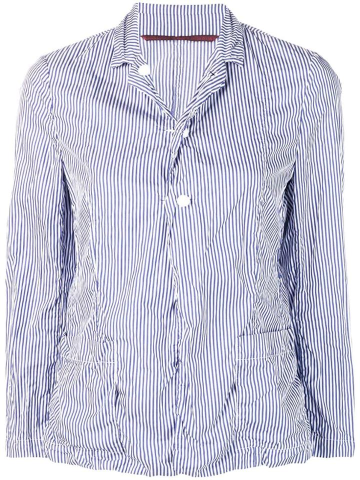 Daniela Gregis Stripe Wrinkled Shirt - Blue