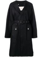 Mackintosh Black V-neck Coat