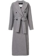 Msgm Double-breasted Coat - Grey