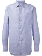 Boglioli Striped Shirt, Men's, Size: 39, Blue, Cotton/linen/flax