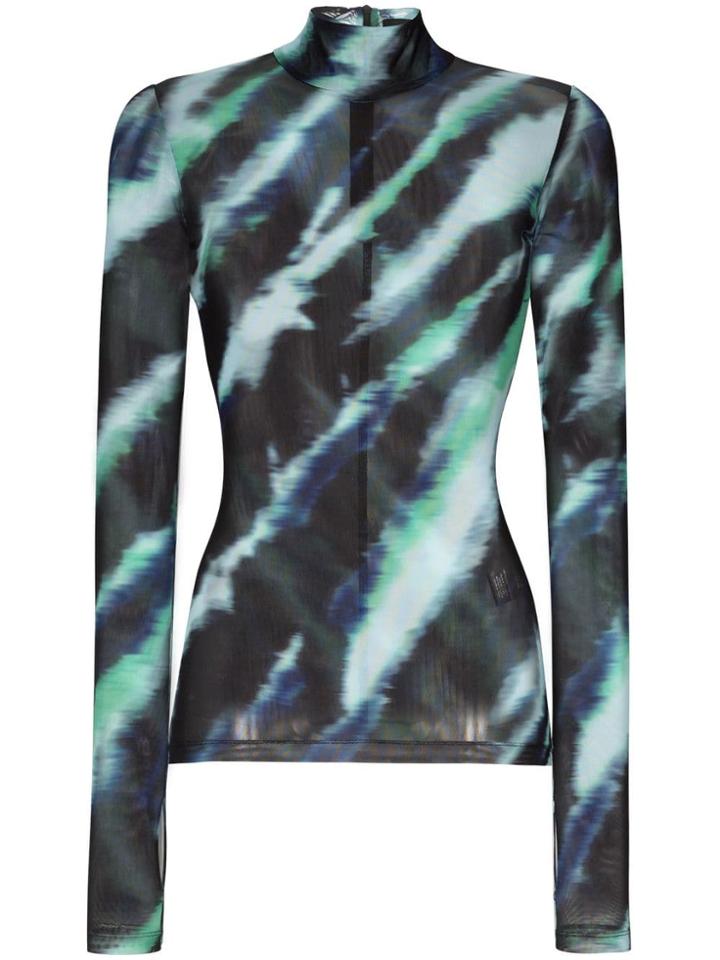House Of Holland Tie-dye Long Sleeve Top - Green