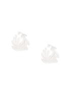 Karen Walker Oak Leaf Earrings - Silver