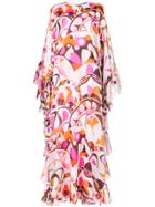 Emilio Pucci Printed Kaftan-style Gown - Pink & Purple