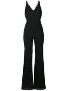 Haney Gloria Fitted Jumpsuit, Women's, Size: 10, Black, Silk/spandex/elastane