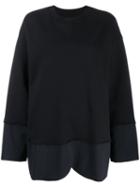 Mm6 Maison Margiela Contrast Hem Sweatshirt - Black