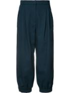 Fendi - Cropped Trousers - Women - Cotton - 42, Blue, Cotton