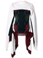 Y / Project Oversized Patchwork Sweater - Blue