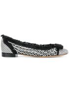 Salvatore Ferragamo Bow Top Ballerina Flats - Black