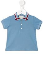 Gucci Kids - Web Polo Collar Shirt - Kids - Cotton/polyester/spandex/elastane - 3-6 Mth, Blue