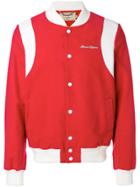 Maison Kitsuné Button Bomber Jacket - Red