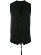 Ann Demeulemeester Button Up Waistcoat - Black