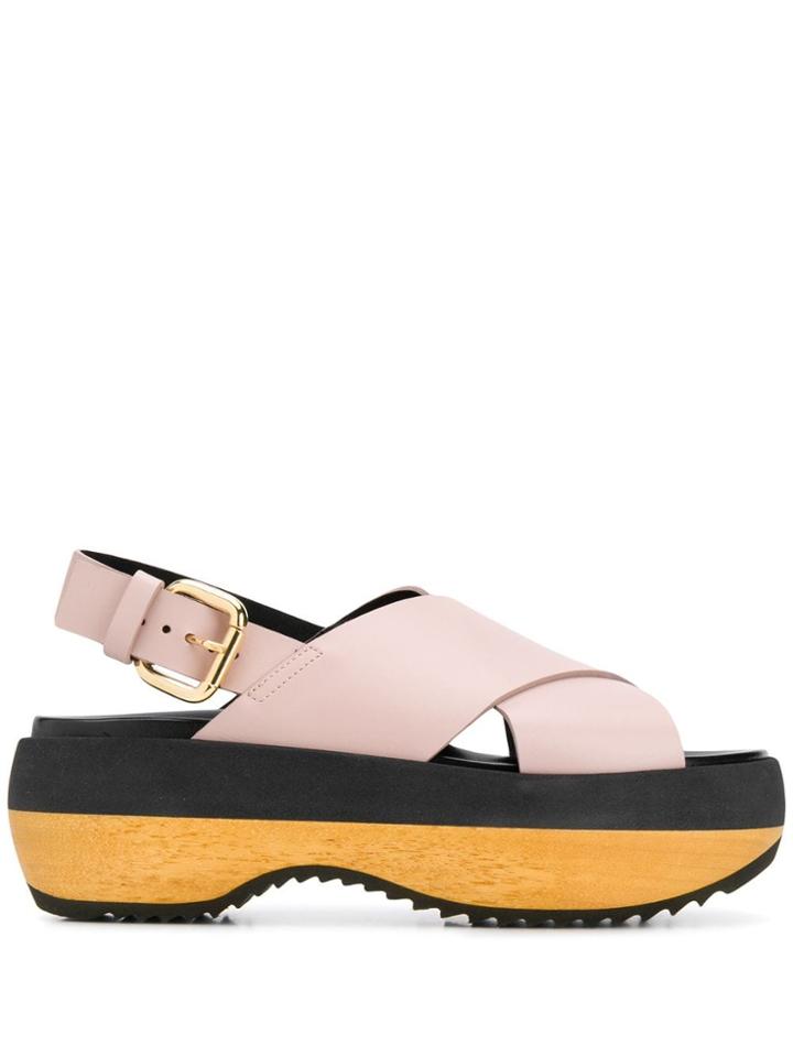 Marni Colour-block Sandals - Pink