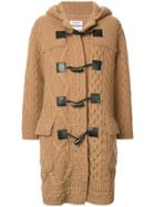 Coohem Knitted Duffle Coat - Brown