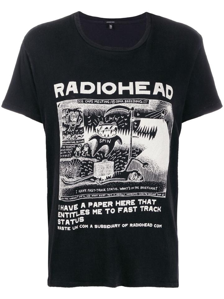 R13 Relaxed-fit Graphic-print T-shirt - Black