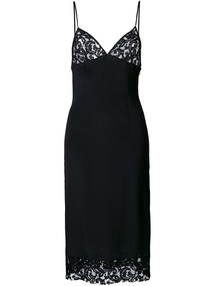 Dressedundressed Lace Detailed Slip Dress, Women's, Size: 1, Black, Silk