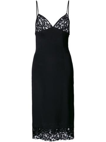 Dressedundressed Lace Detailed Slip Dress, Women's, Size: 1, Black, Silk