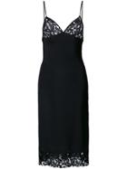 Dressedundressed Lace Detailed Slip Dress, Women's, Size: 1, Black, Silk