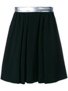 Moschino Side Stripe Skater Skirt - Black