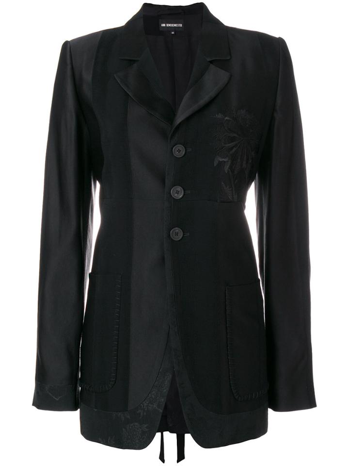 Ann Demeulemeester Peony Style Jacket - Black