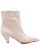 Valentino Valentino Garavani Micro Studded Ankle Boots - Nude &