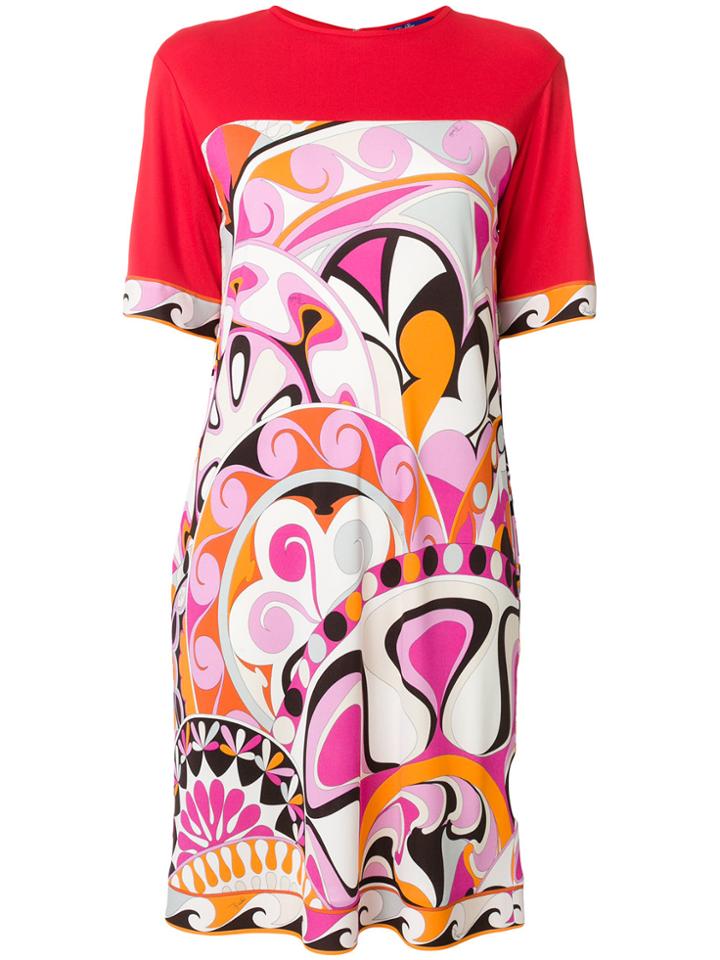 Emilio Pucci Abstract Print Shift Dress - Multicolour