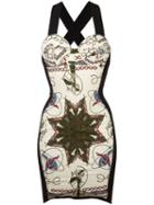 Jean Paul Gaultier Pre-owned Electrical Print Bodycon Dress - Neutrals