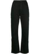 3x1 Flared Side Button Jeans - Black