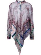 Msgm Patchwork Tunic, Size: 40, Silk