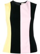 George Keburia Striped Sleeveless Blouse - Multicolour