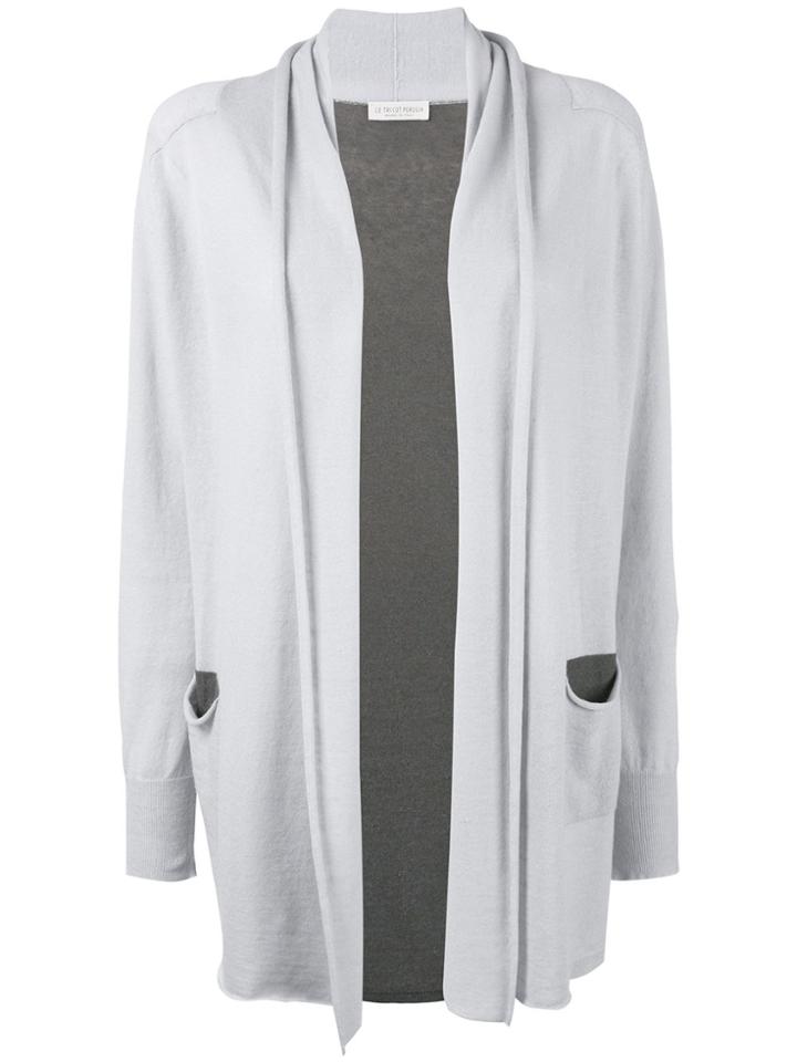Le Tricot Perugia Bicolour Jacket - Grey
