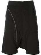 Rick Owens Drkshdw Drop Crotch Bermuda, Men's, Size: Medium, Black, Cotton/polyimide
