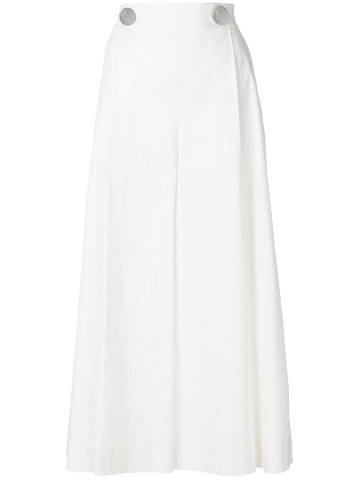 L'autre Chose Cropped Flared Trousers - White