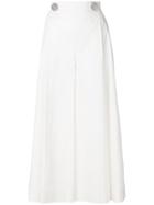 L'autre Chose Cropped Flared Trousers - White
