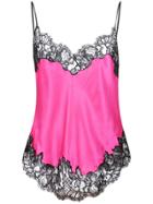 Givenchy Lace Insert Cami Top - Pink & Purple