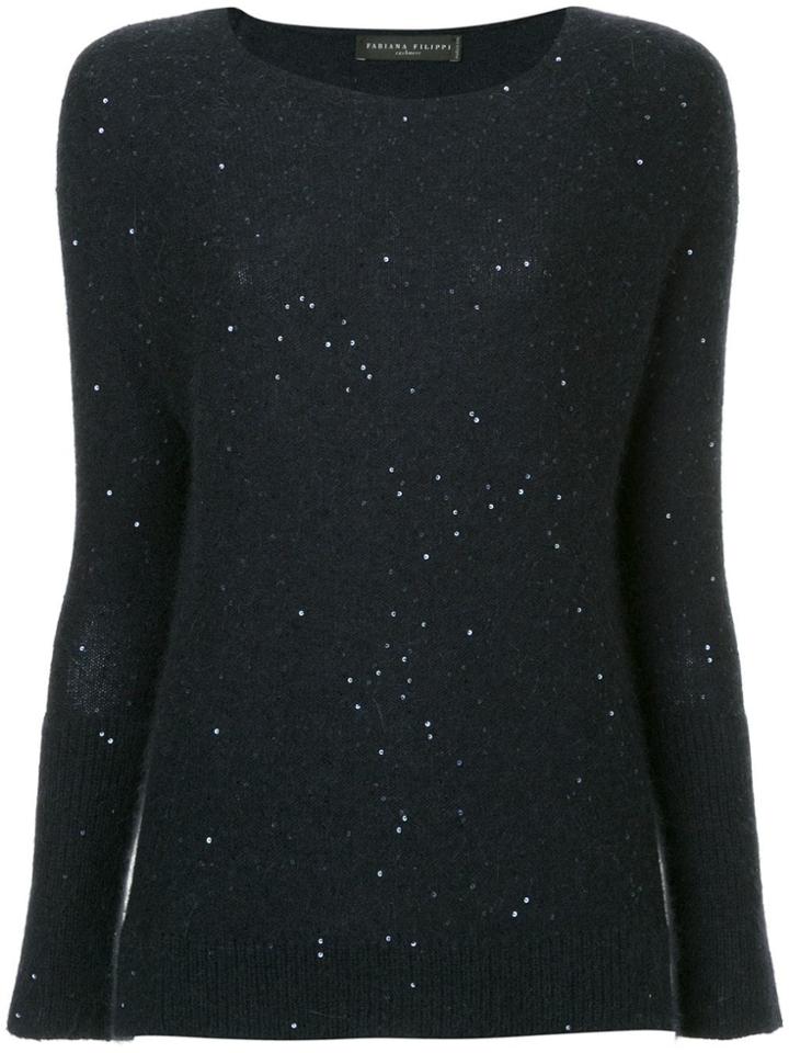 Fabiana Filippi Sequined Knit Sweater - Blue