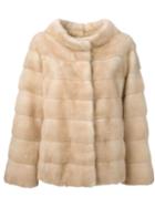 Liska 'philippa' Coat, Women's, Size: Medium, Nude/neutrals, Mink Fur
